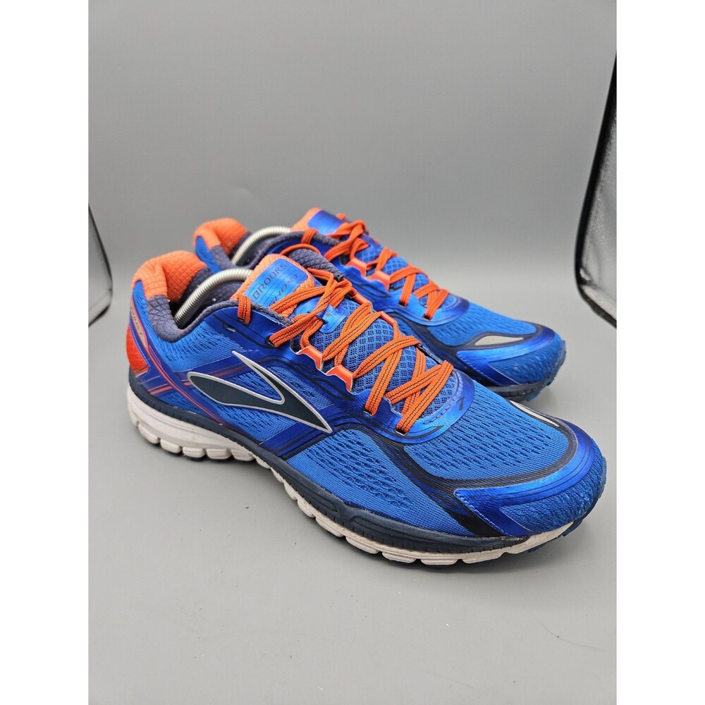 Brooks Ghost 8 Mens Blue Orange Low Top Running Sneakers Size 11 D
